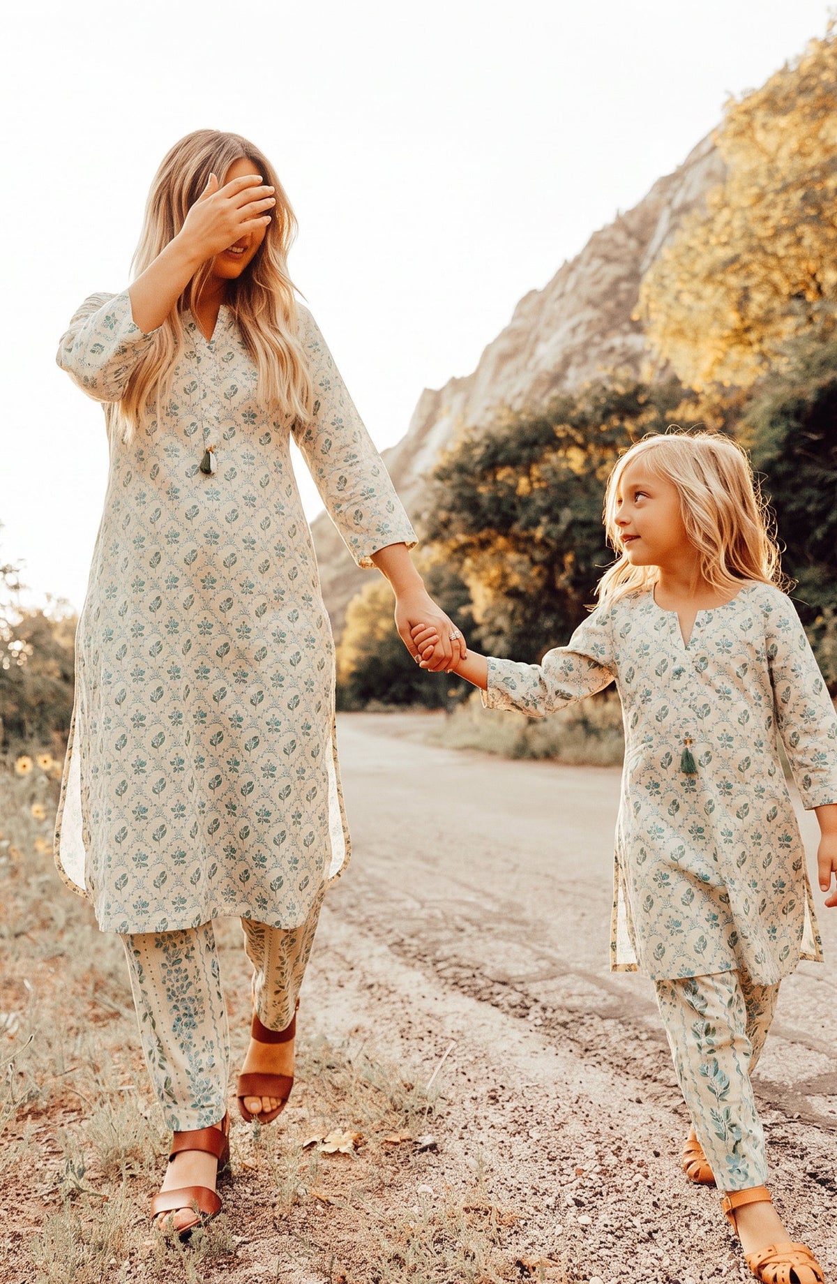Parchhai by Amna Khadija Printed Cotton Stitched 2 Piece Co-ord Set - AKP-08M - AM26PRCH - Fawn - Summer Collection