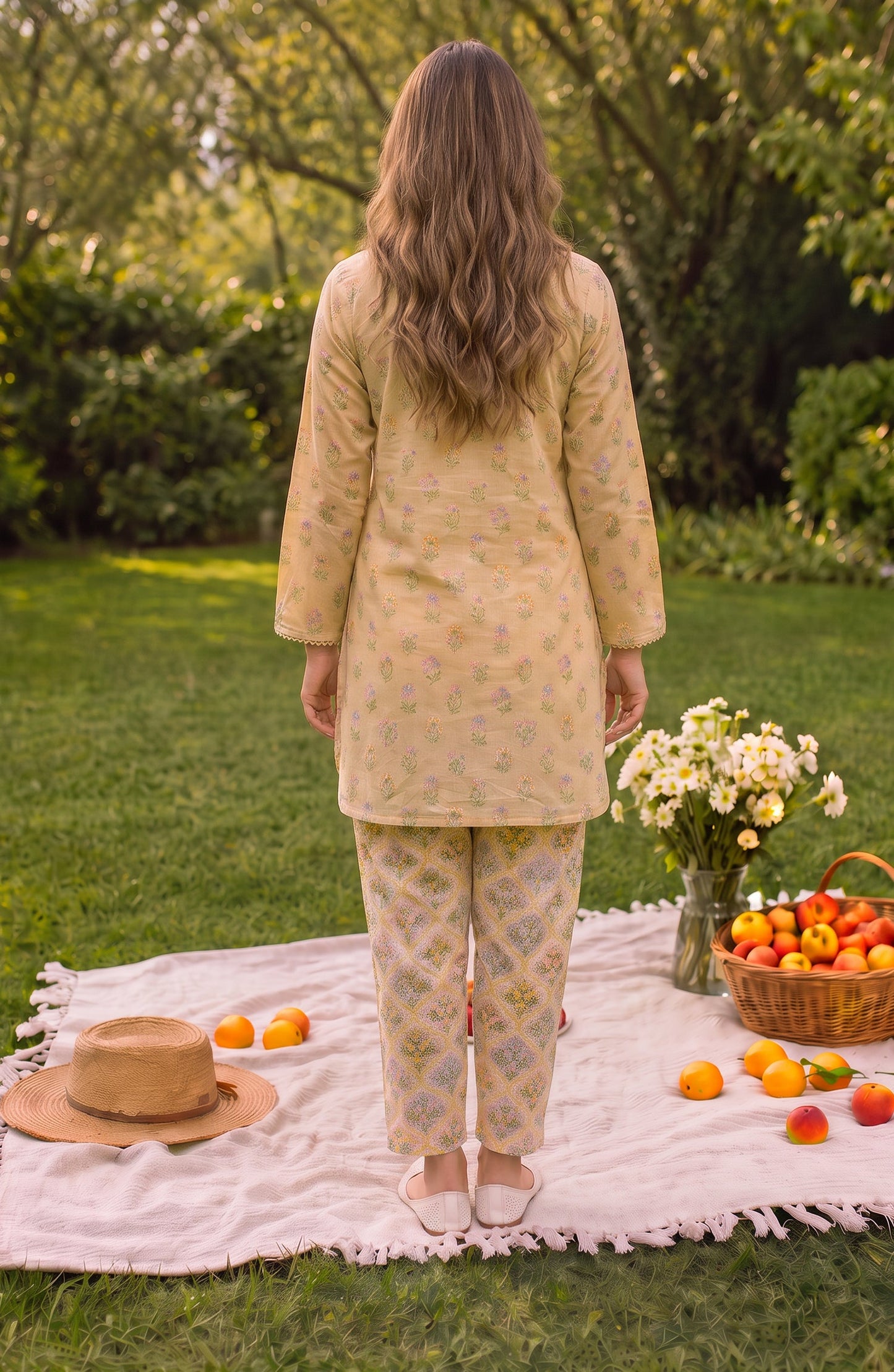 Parchhai by Amna Khadija Printed Cotton Stitched 2 Piece Co-ord Set - AKP-10M - AM26PRCH - Yellow - Summer Collection