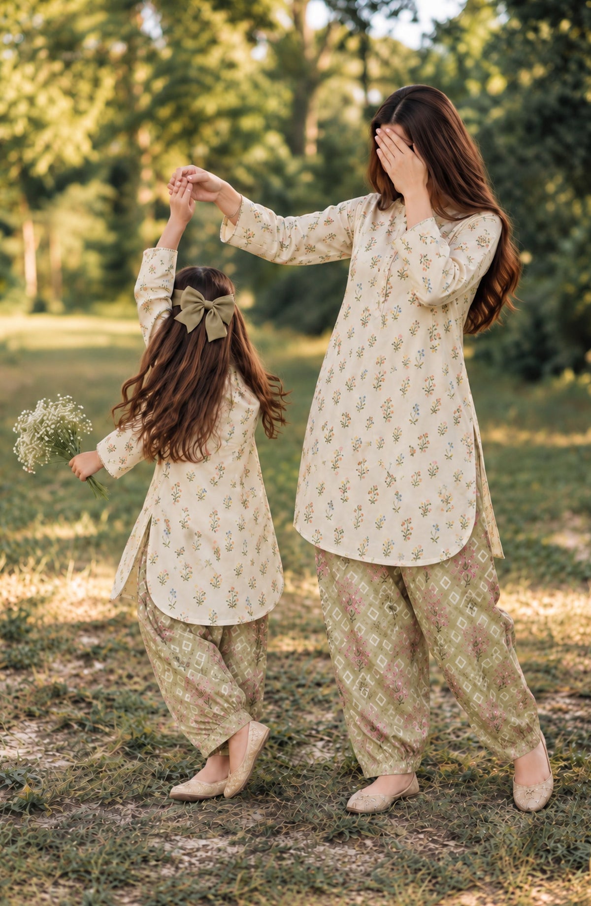 Parchhai by Amna Khadija Printed Cotton Stitched 2 Piece Co-ord Set - AKP-19M - AM26CHI - Fawn - Summer Collection