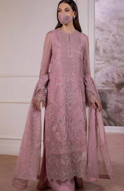 Parisa Safeera by Flossie Embroidered Chiffon Unstitched 3 Piece Suit - PA-05 - FLS26PRS - Light Pink - Luxury Collection