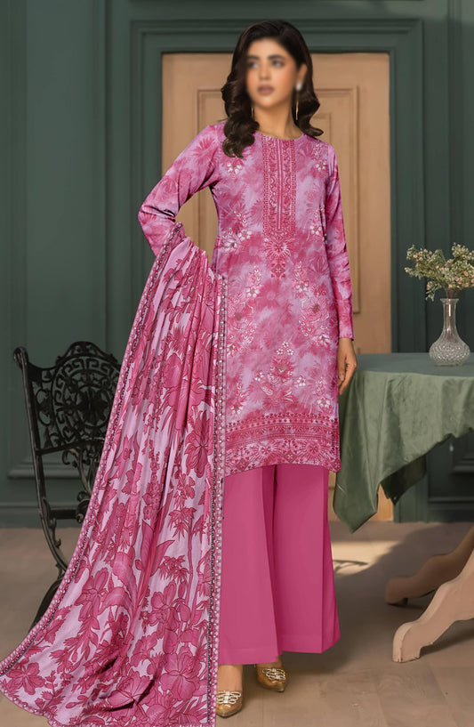 Parishay by Embroidered Lawn Unstitched 3 Piece Suit - D-02 - AK26PRH - Pink - Summer Collection