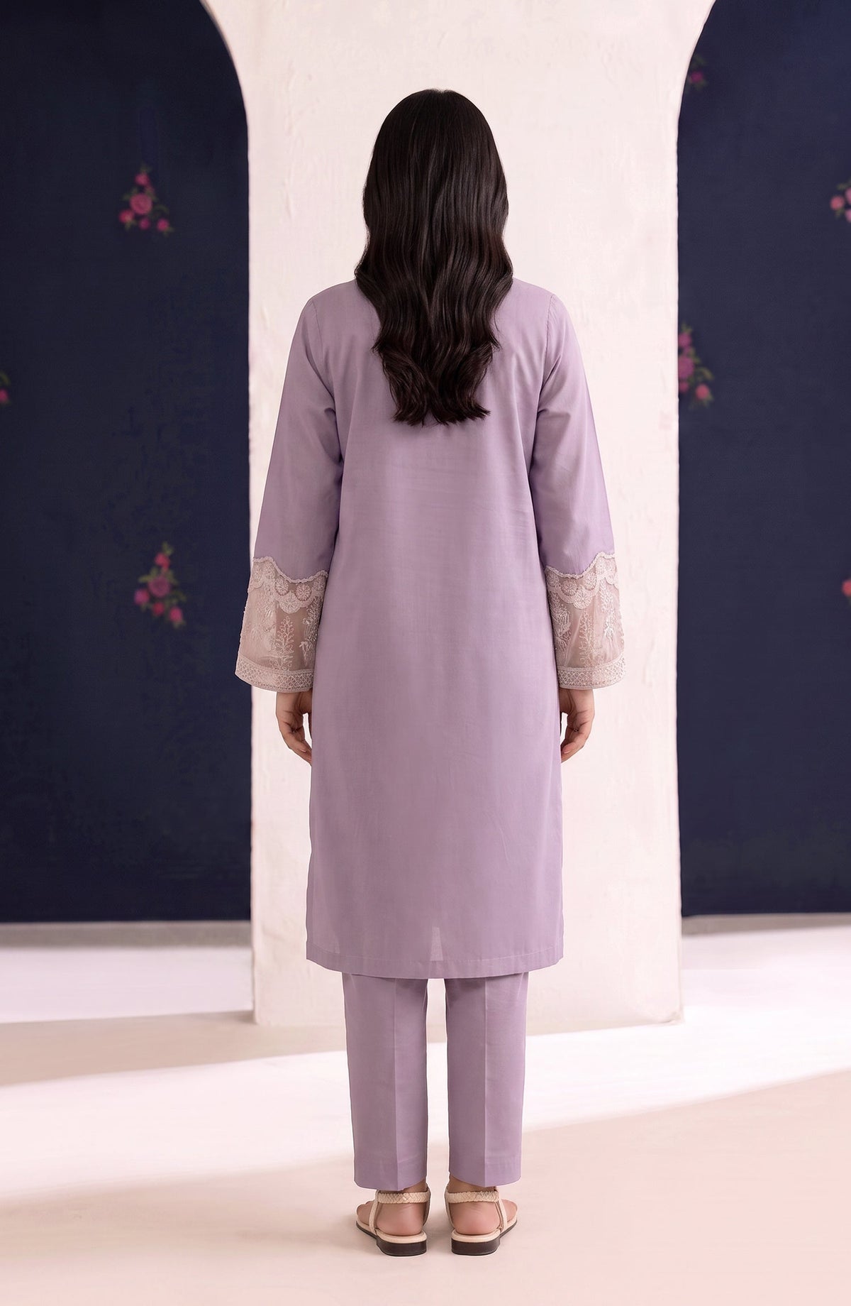 Passu by Amna Khadija Pret Embroidered Cotton Stitched 2 Piece Co-ords Set - AKP-03 - AM26PSSU - Purple - Summer Collection