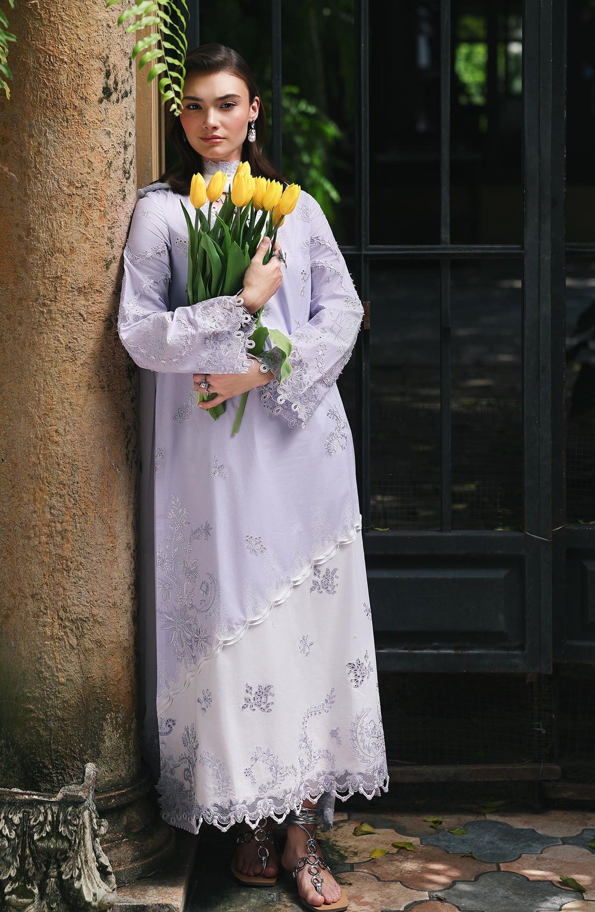 Qalamkar Qline Embroidered Lawn Unstitched 3 Piece Suit - RP-14 Aleen - QL26QLWN - Purple - Summer Collection