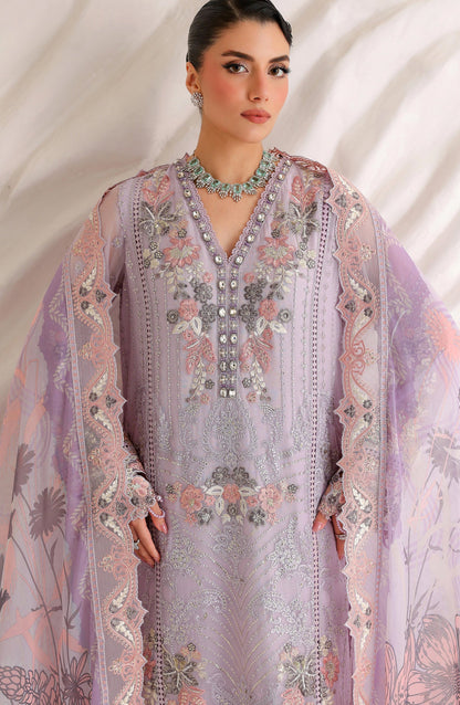 Ramsha Satrangi Embroidered Chiffon Unstitched 3 Piece Suit - ST-207 - RM26STG - Purple - Festive Collection