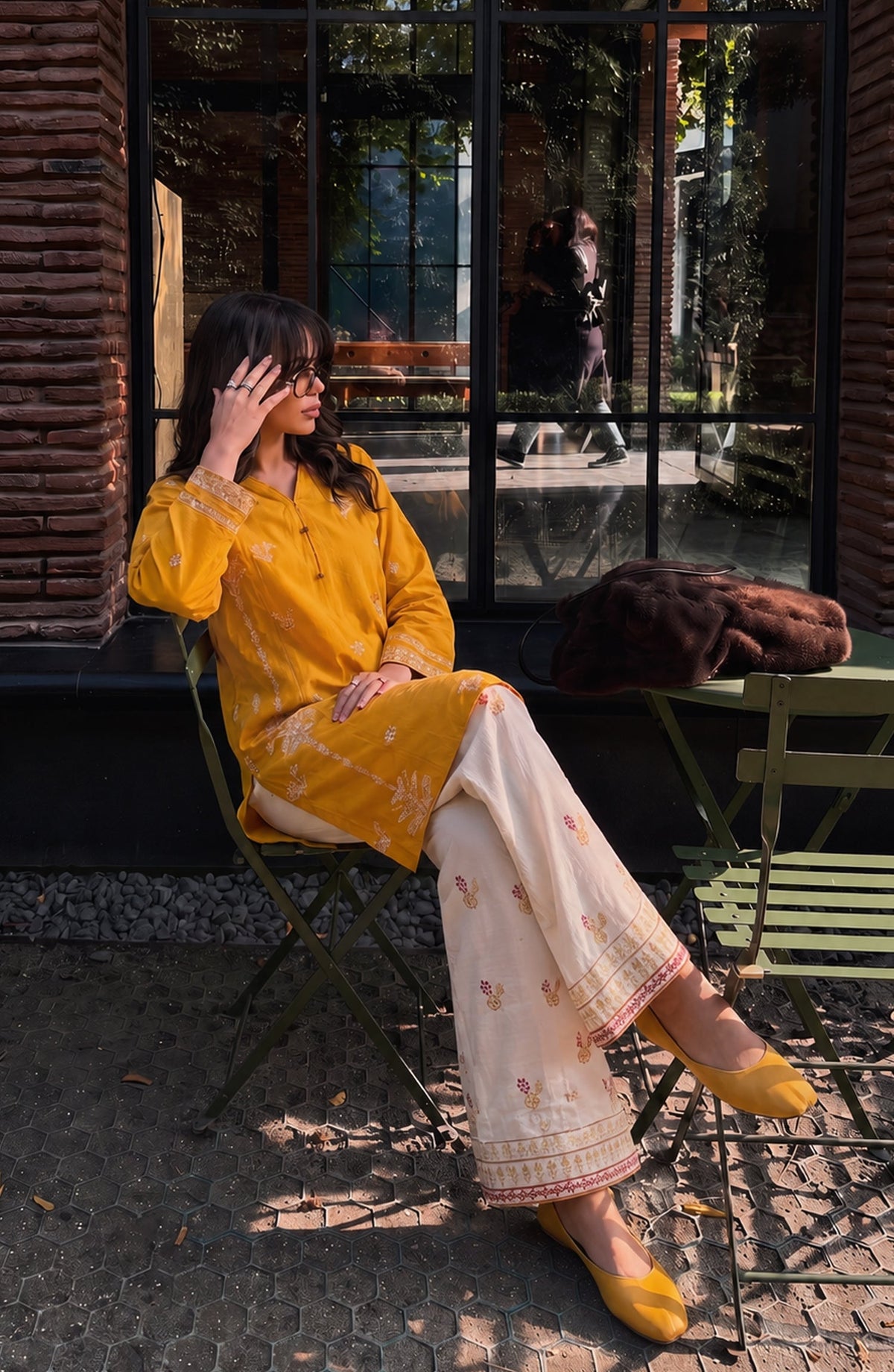 Rang e Mirha by Amna Khadija Embroidered Cotton Lawn Stitched 2 Piece Suit - AKRM-05 - AM26RGMR - Yellow - Summer Collection