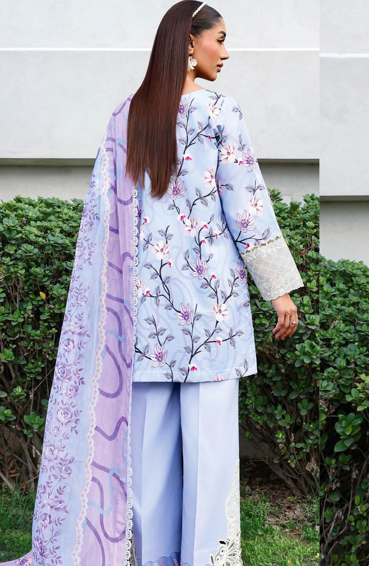 Rangrez by Ramsha Luxury Embroidered Lawn Unstitched 3 Piece Suit - N-905 - RM26REZ - Blue - Summer Collection