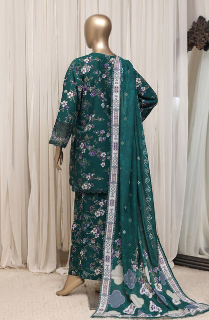 Raya by Sadabahar Embroidered Khaddar Stitched 3 Piece Suit - D-04 - SBD26DFS - Green - Festive Collection