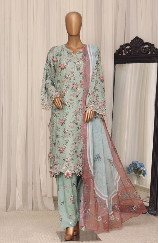 Raya by Sadabahar Embroidered Stitched 3 Piece Suit - D-01 - SBD26YAB - Green - Festive Collection