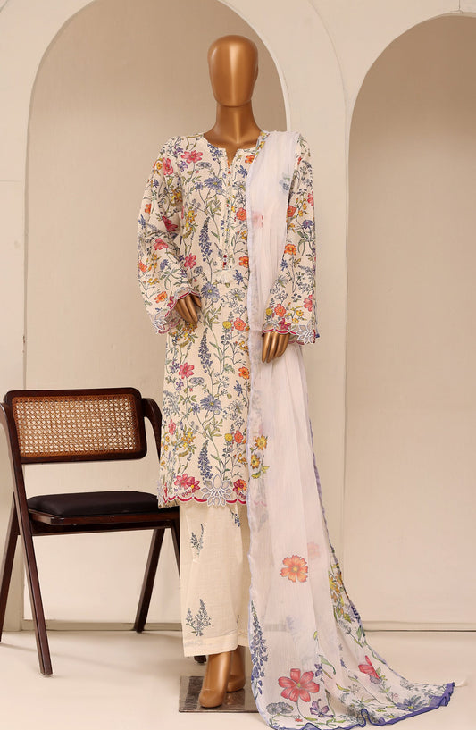 Raya by Sadabahar Embroidered Stitched 3 Piece Suit - D-02 - SBD26RYA - Fawn - Festive Collection