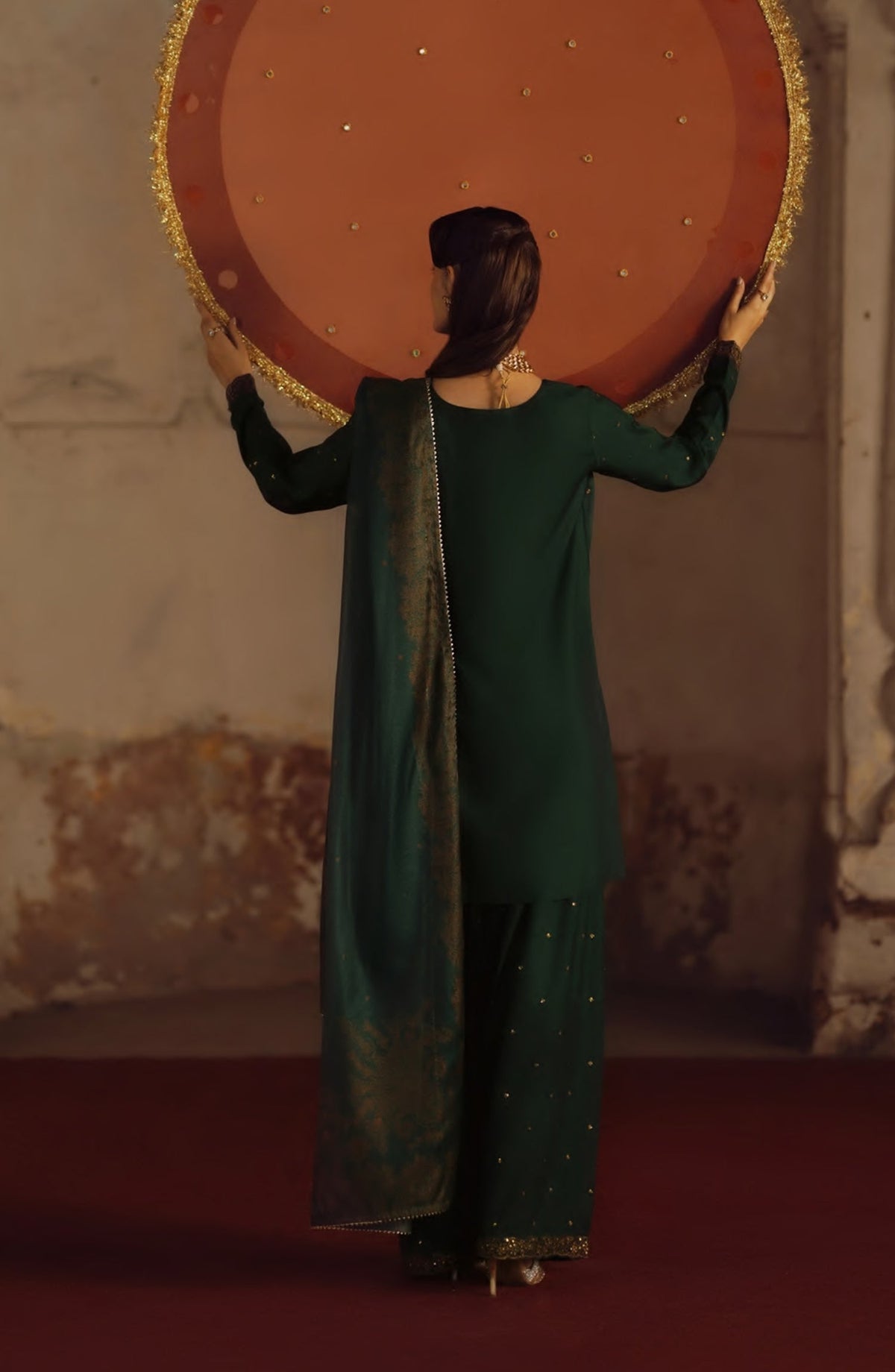 Rekha by Casual Lite Embroidered Silk Viscose Stitched 3 Piece Suit - 06 Jiya - CL26RKH - Green - Festive Collection