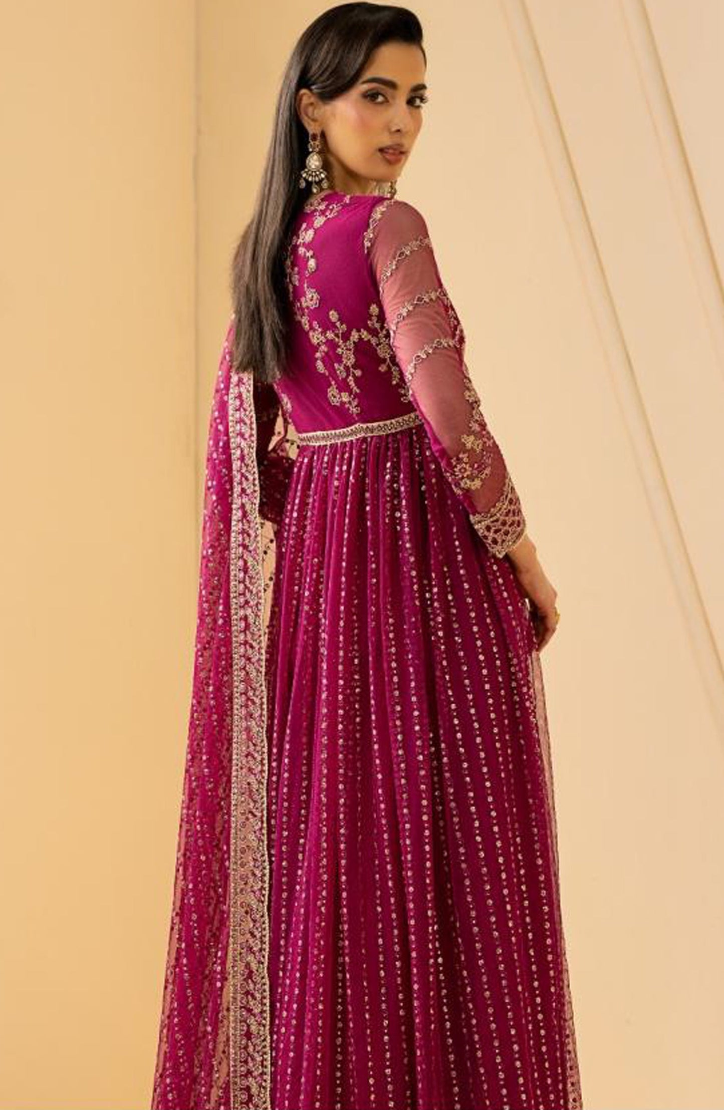 Riwayat by Zarif Embroidered Net Unstitched 3 Piece Suit - RC-05 SADAA - ZRF26RWT - Pink - Festive Collection