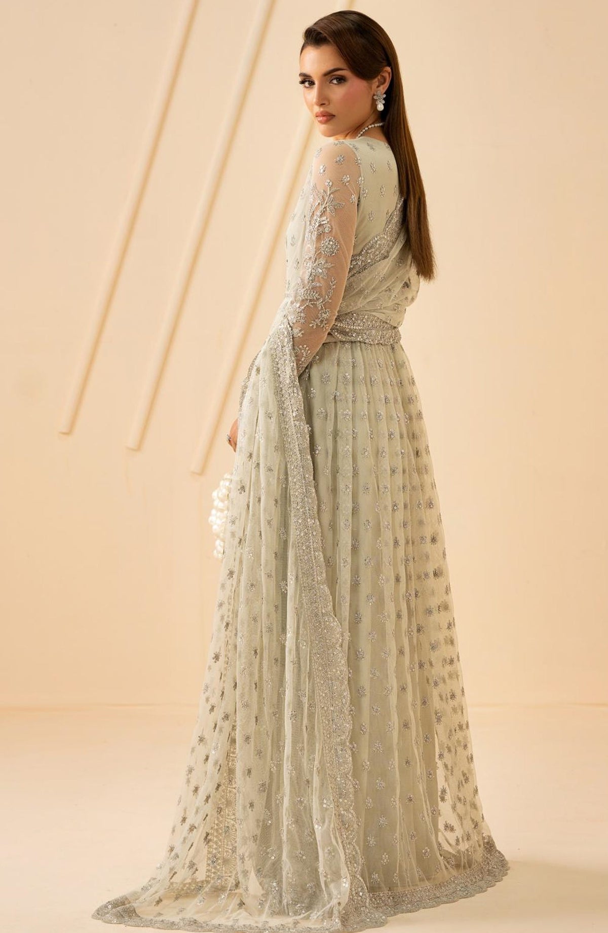 Riwayat by Zarif Embroidered Net Unstitched 3 Piece Suit - RC-01 ATASH - ZRF26RWT - Green - Festive Collection
