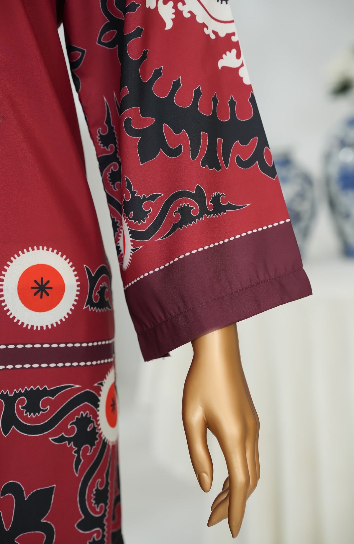 Rhythm by Amna Khadija Digital Printed Poly Swiss Cambric Stitched 2 Piece Suit - AKR-02 - AM25RTHM - Brown - Summer Collection