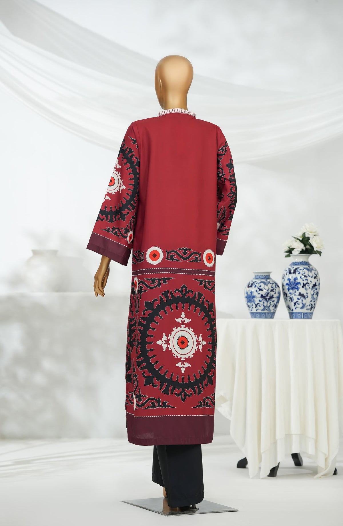 Rhythm by Amna Khadija Digital Printed Poly Swiss Cambric Stitched 2 Piece Suit - AKR-02 - AM25RTHM - Brown - Summer Collection