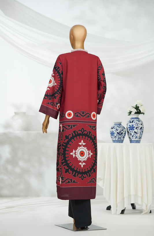Rhythm by Amna Khadija Digital Printed Poly Swiss Cambric Stitched 2 Piece Suit - AKR-02 - AM25RTHM - Brown - Summer Collection