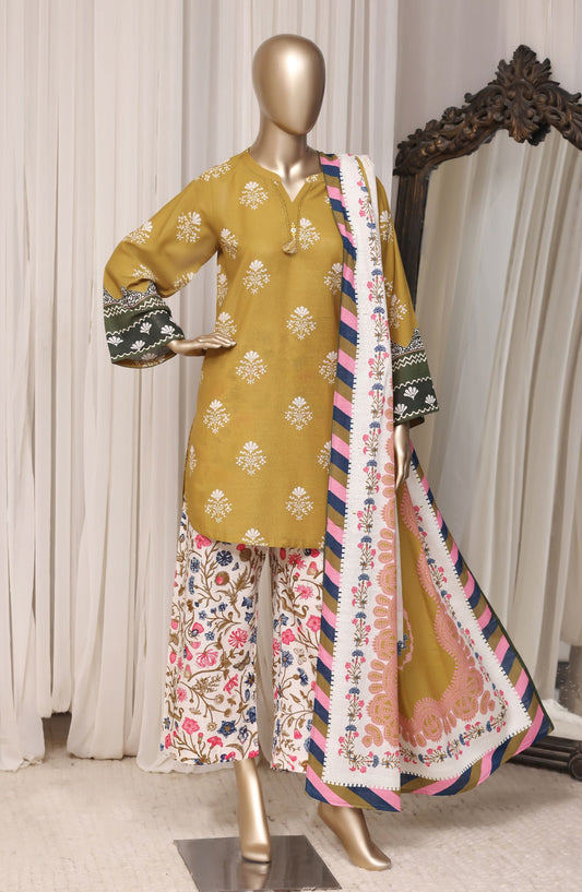 Sadabahar Printed Khaddar Stitched 3 Piece Suit - D-06 - SBD26RPN - Dhani - Winter Collection