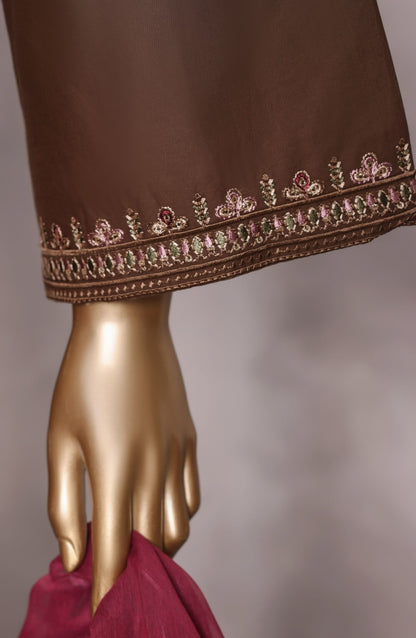 Sadabahar Eclair Embroidered Lawn Stitched 3 Piece Suit - D-05 - SBD26CTR - Brown - Summer Collection