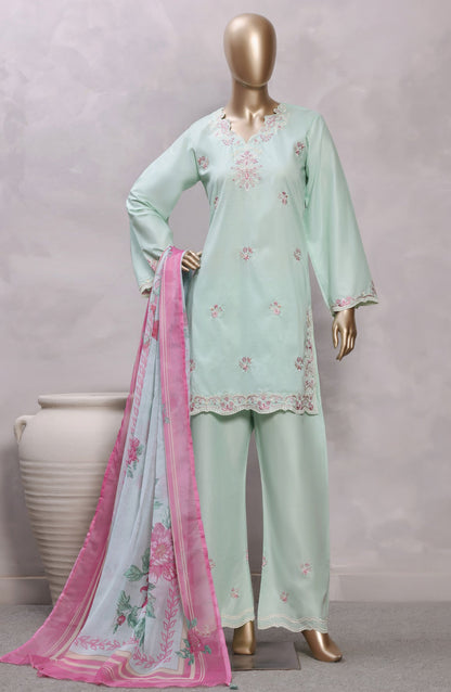 Sadabahar Eclair Embroidered Lawn Stitched 3 Piece Suit - D-04 - SBD26CTR - Sea Green - Summer Collection