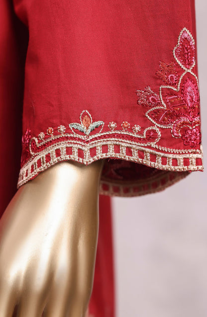 Sadabahar Eclair Embroidered Lawn Stitched 3 Piece Suit - D-01 - SBD26CTR - Red - Summer Collection