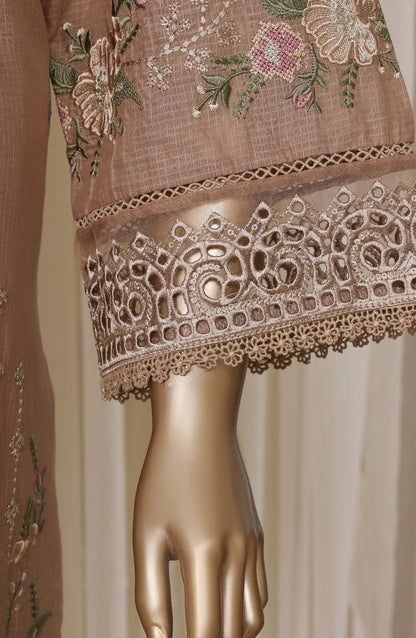 Sadabahar Luxury Embroidered Cotton Stitched 3 Piece Suit - D-12 - SBD26EGT - Beige - Festive Collection