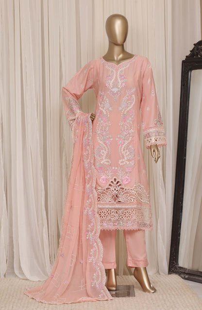 Sadabahar Luxury Embroidered Cotton Stitched 3 Piece Suit - D-10 - SBD26EGT - Pink - Festive Collection