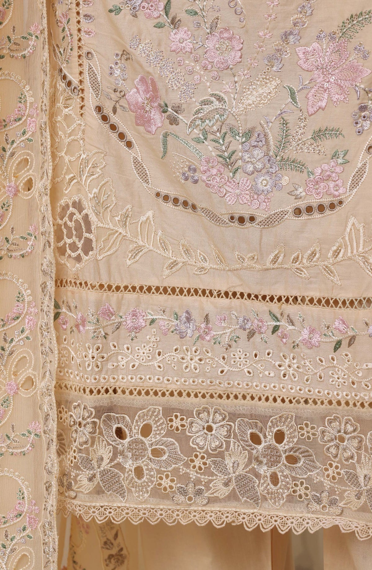 Sadabahar Luxury Embroidered Cotton Stitched 3 Piece Suit - D-09 - SBD26EGT - Lemon - Festive Collection