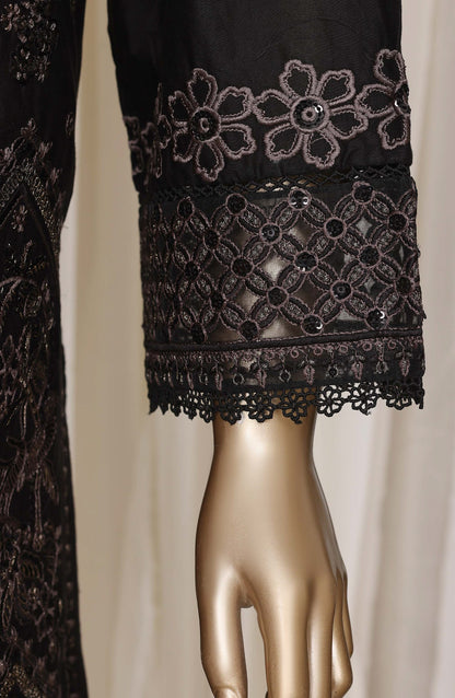 Sadabahar Luxury Embroidered Cotton Stitched 3 Piece Suit - D-07 - SBD26EGT - Black - Festive Collection