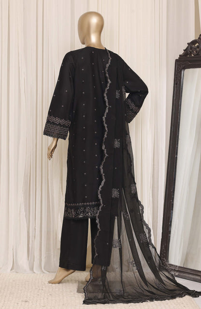 Sadabahar Luxury Embroidered Cotton Stitched 3 Piece Suit - D-07 - SBD26EGT - Black - Festive Collection