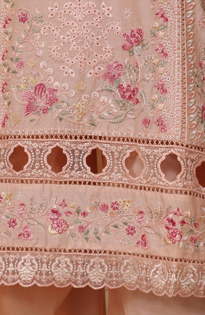 Sadabahar Luxury Embroidered Cotton Stitched 3 Piece Suit - D-06 - SBD26EGT - Pink - Festive Collection