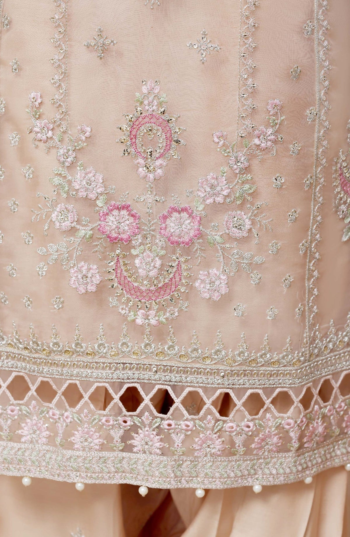 Sadabahar Ready To Wear Mahpara Embroidered Organza 3 Piece Suite - MF - B40 - SDB26MF - Festive Collection