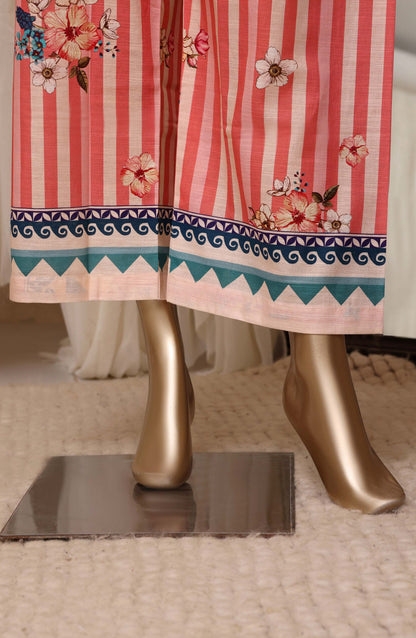 Sadabahar Printed Khaddar Stitched 3 Piece Suit - D-12 - SBD26KHD - Pink - Winter Collection