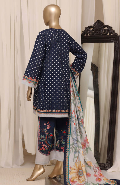 Sadabahar Printed Khaddar Stitched 3 Piece Suit - D-11 - SBD26KHD - Blue - Winter Collection