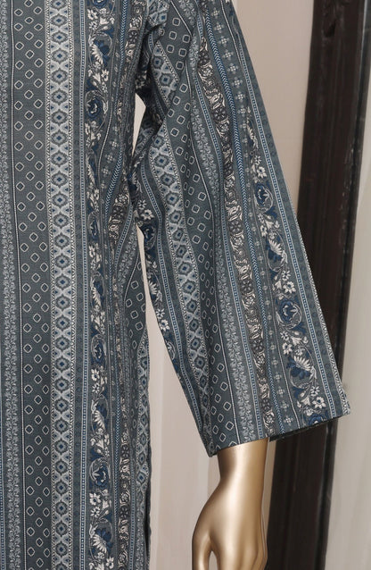Sadabahar Printed Khaddar Stitched 3 Piece Suit - D-07 - SBD26KTW - Blue - Winter Collection