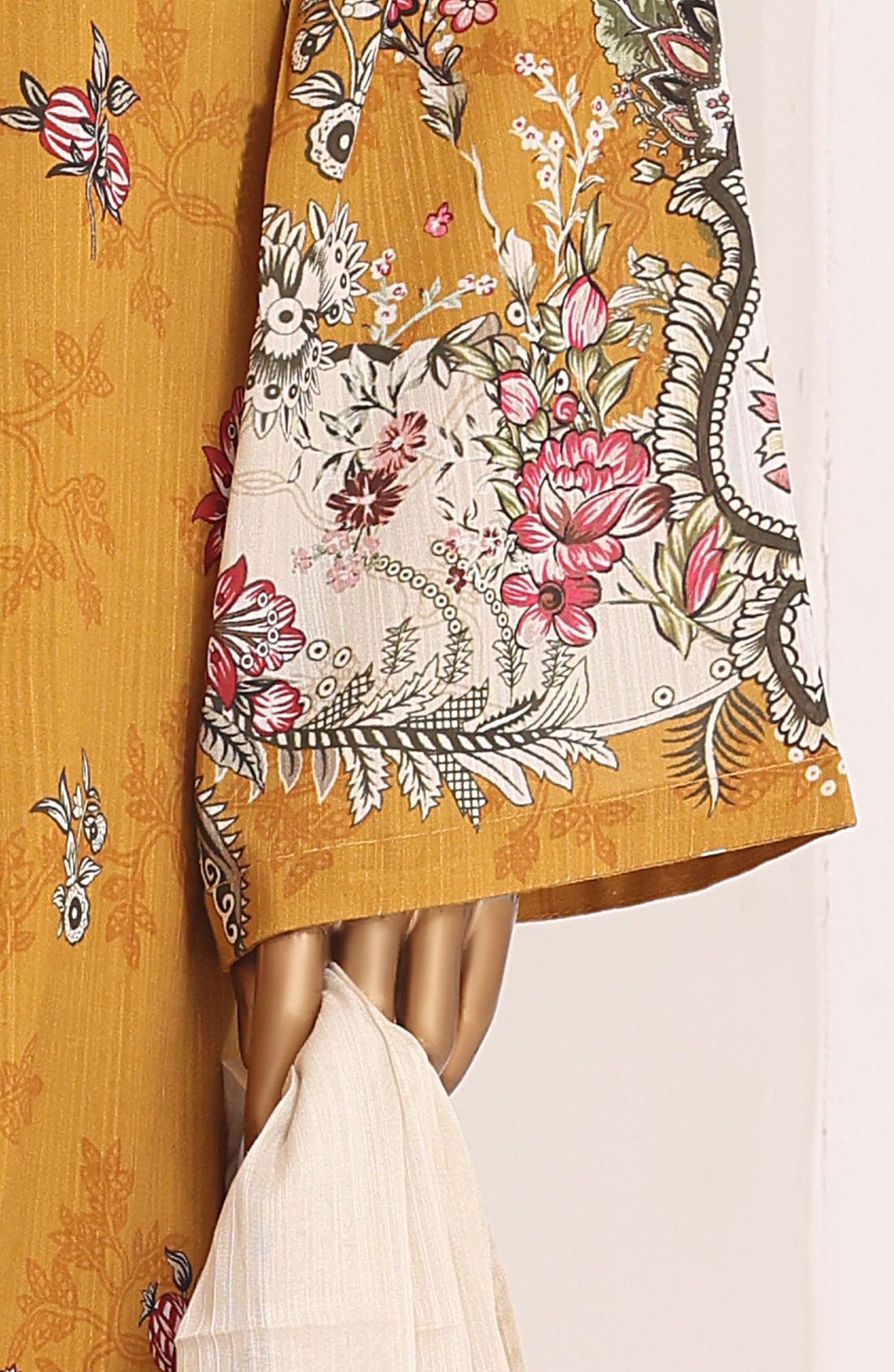 Sadabahar Printed Lawn Stitched 3 Piece Suit - D-06 - SBD26TEN - Mustard - Summer Collection