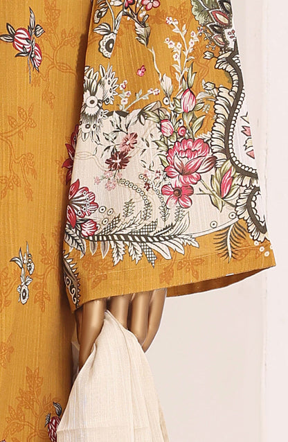 Sadabahar Printed Lawn Stitched 3 Piece Suit - D-06 - SBD26TEN - Mustard - Summer Collection