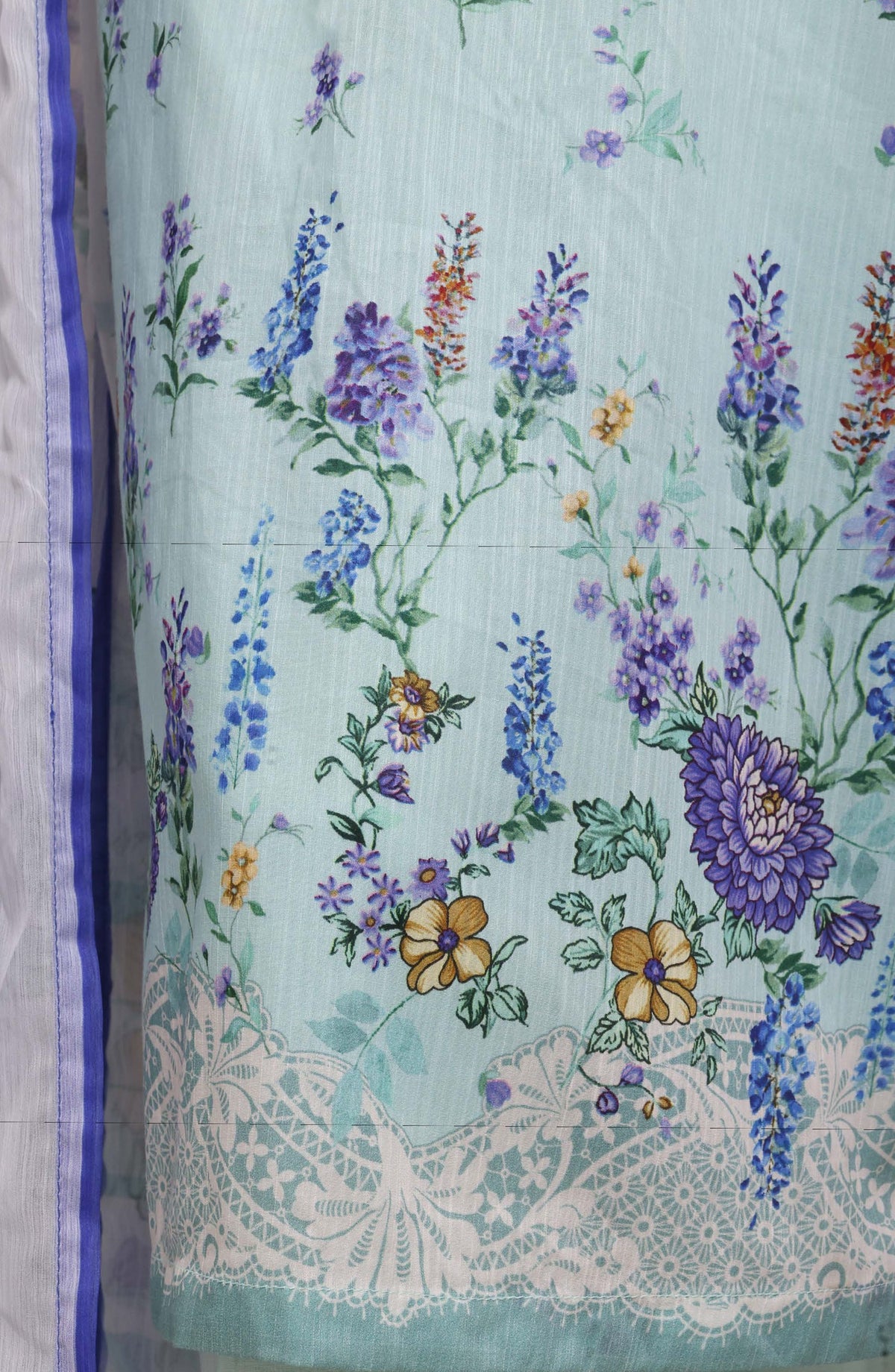 Sadabahar Printed Lawn Stitched 3 Piece Suit - D-08 - SBD26ELV - Sky Blue - Summer Collection