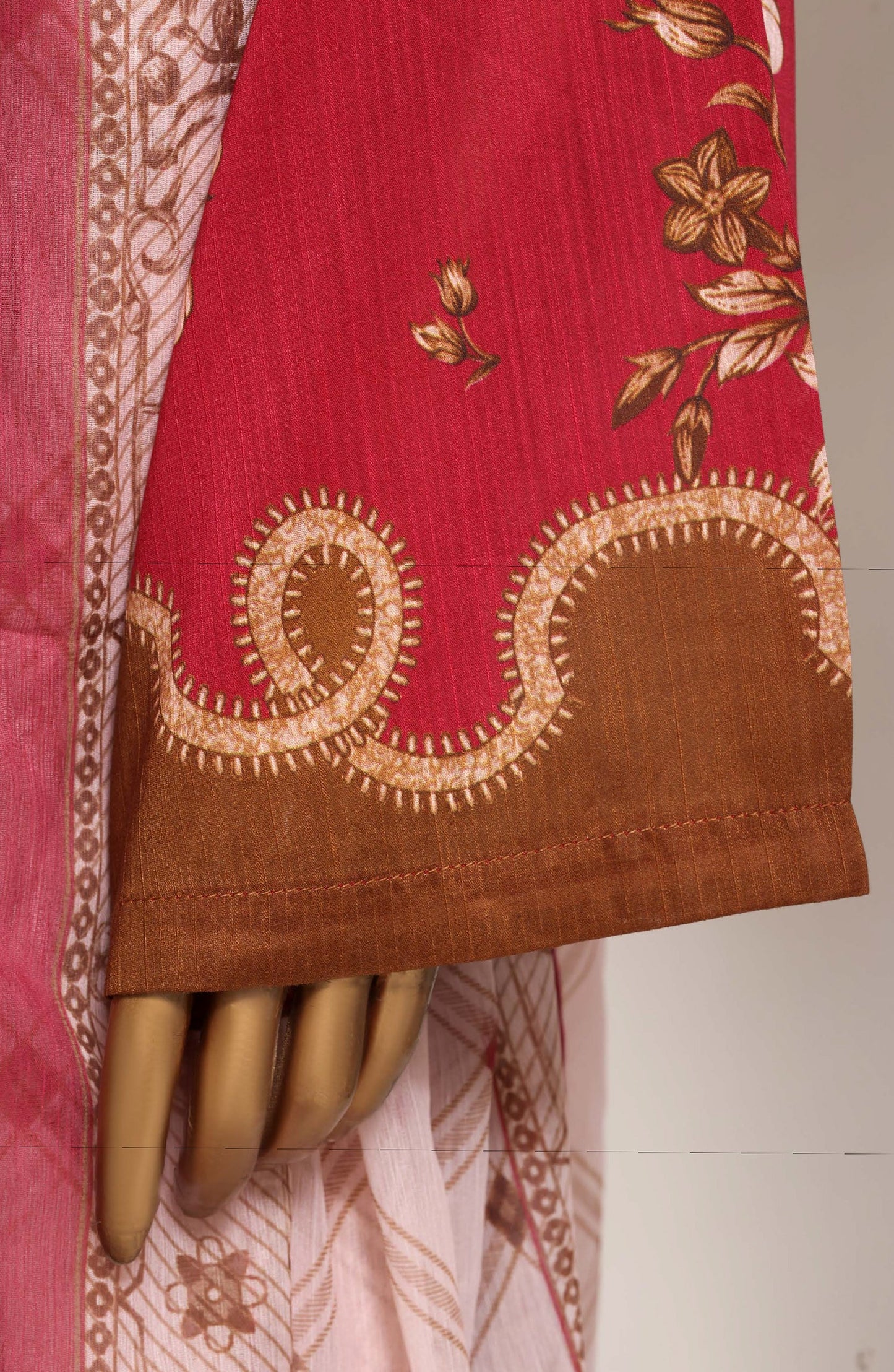 Sadabahar Printed Lawn Stitched 3 Piece Suit - D-04 - SBD26ELV - Red - Summer Collection