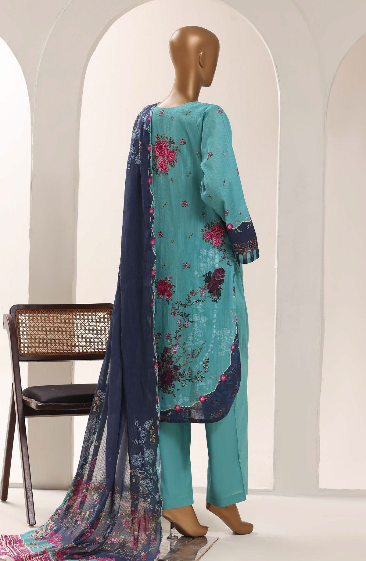 Sadabahar Printed Lawn Stitched 3 Piece Suit - D-05 - SBD26WET - Blue - Summer Collection
