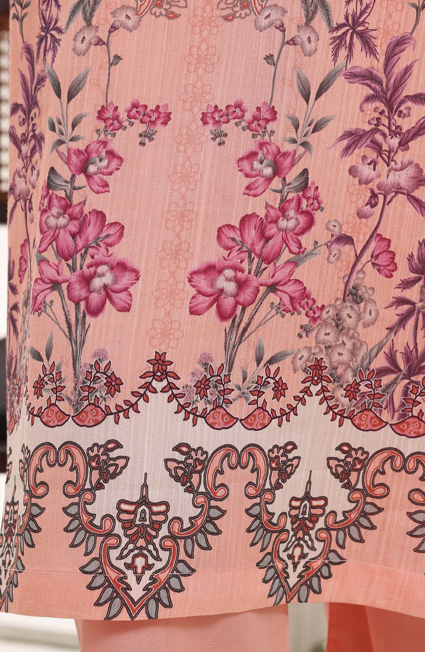 Sadabahar Printed Lawn Stitched 3 Piece Suit - D-03 - SBD26WET - Pink - Summer Collection