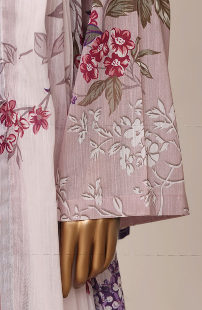 Sadabahar Printed Lawn Stitched 3 Piece Suit - D-04 - SBD26RTN - Pink - Summer Collection