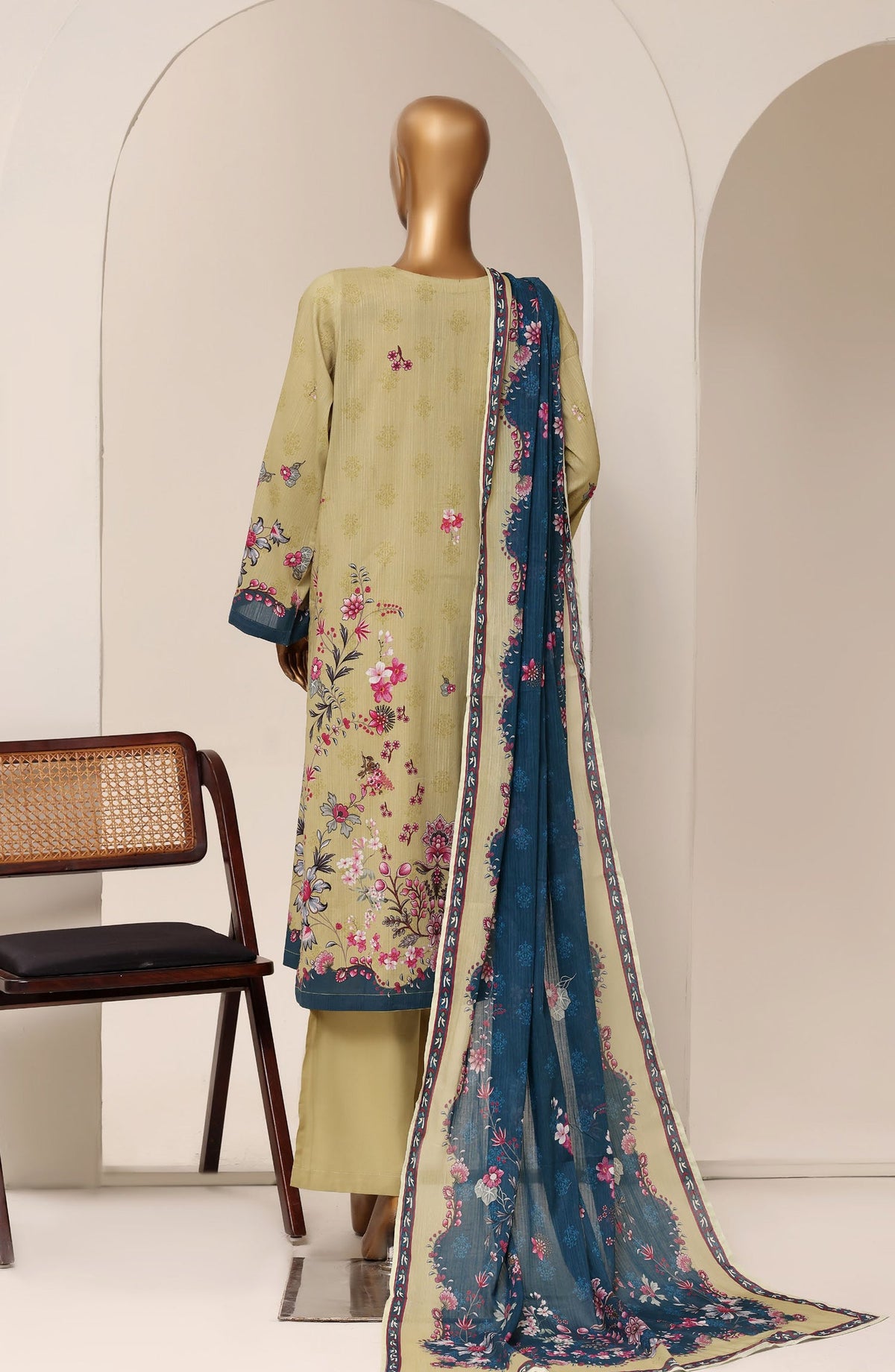 Sadabahar Printed Lawn Stitched 3 Piece Suit - D-01 - SBD26RTN - Green - Summer Collection