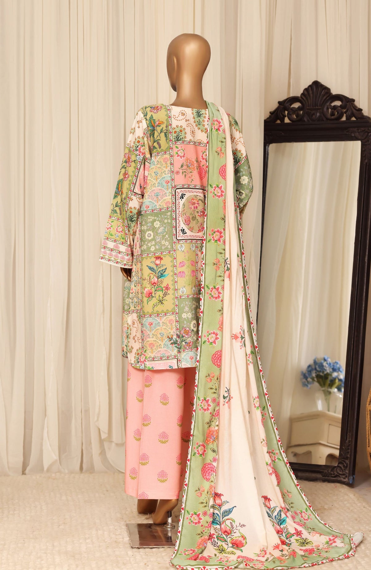 Sadabahar Printed Linen Stitched 3 Piece Suit - D-01 - SBD26LN - Multi - Winter Collection