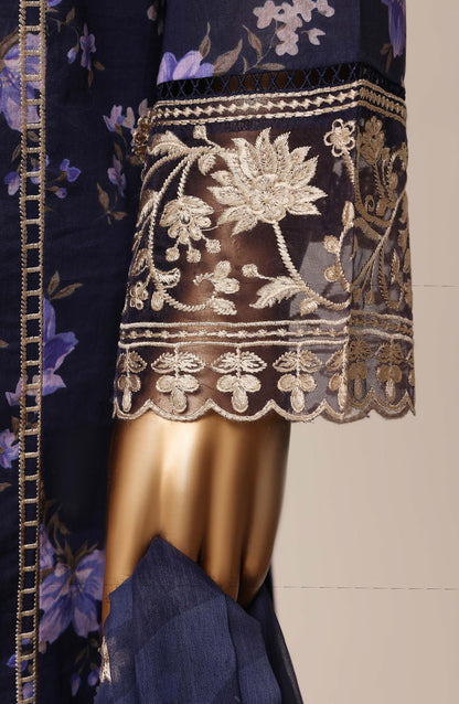 Sadabahar Signature Embroidered Stitched 3 Piece Suit - D-05 - SBD26XIT - Blue - Festive Collection