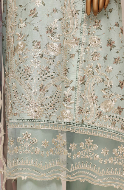 Sadabahar Signature Embroidered Stitched 3 Piece Suit - D-02 - SBD26XIT - Blue - Festive Collection