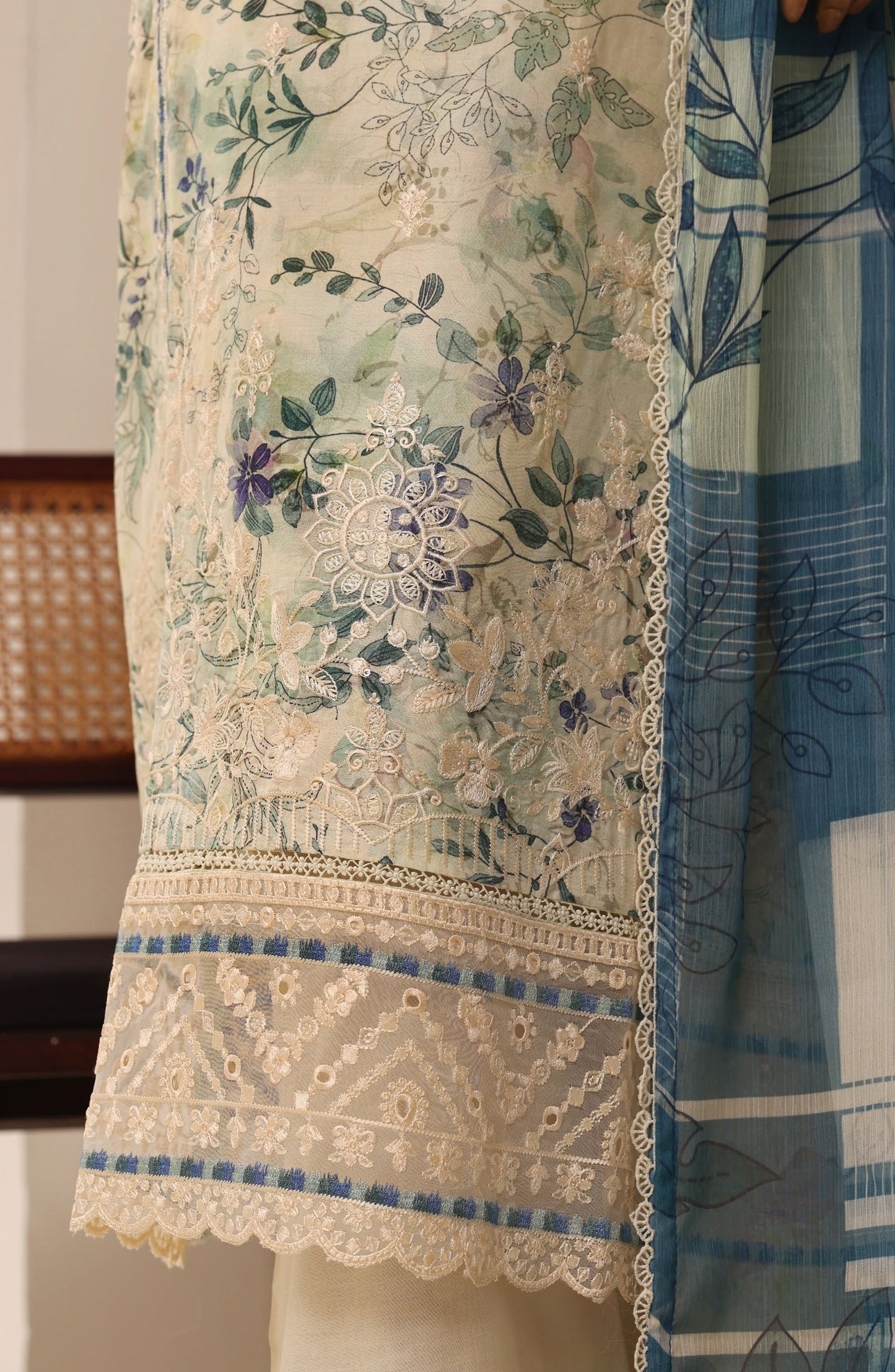 Sadabahar Signature Embroidered Stitched 3 Piece Suit - D-01 - SBD26SVEN - Fawn - Festive Collection