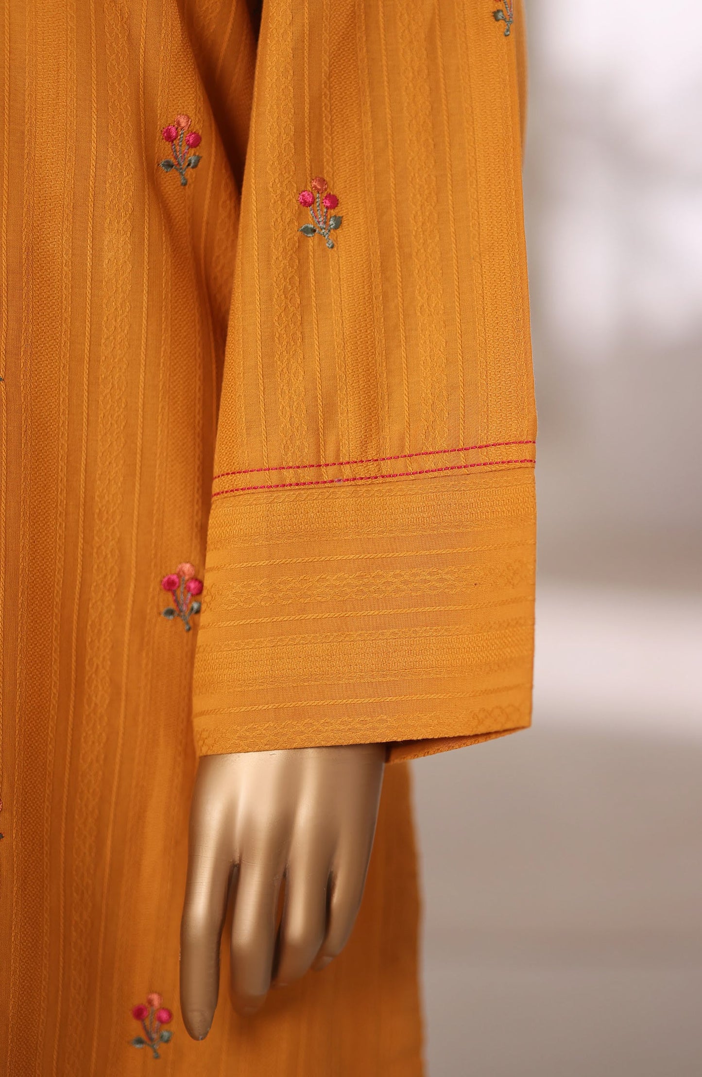 Sadabahar Vybe Embroidered Jacquard Stitched 2 Piece Co ord Set - Design-04 - SBD25JCQ - Mustard - Casual Collection