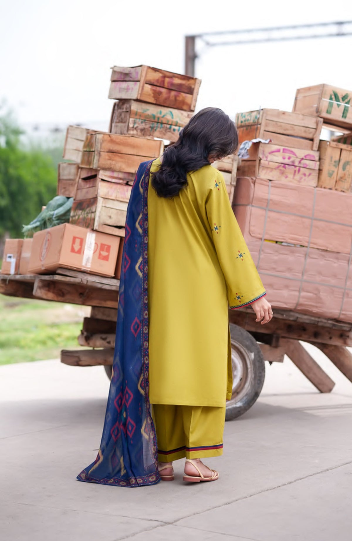Safarnama by Casual Lite Embroidered Cotton Lawn Stitched 3 Piece Suit - Orla Bloom - CL26SFR - Dhani - Summer Collection