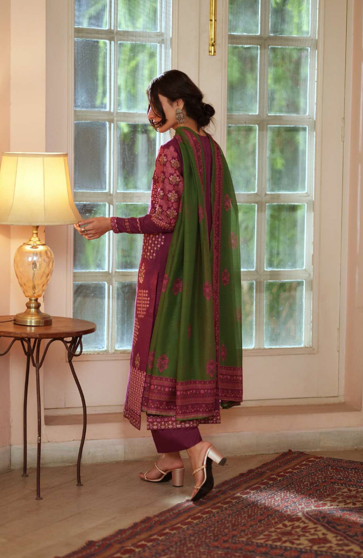 Sakoon by Casual Lite Embroidered Cotton Lawn Stitched 3 Piece Suit - Outfit-05 The Magenta - CL26SKN - Summer Collection