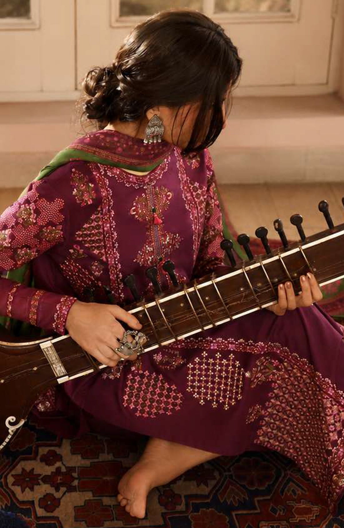Sakoon by Casual Lite Embroidered Cotton Lawn Stitched 3 Piece Suit - Outfit-05 The Magenta - CL26SKN - Summer Collection