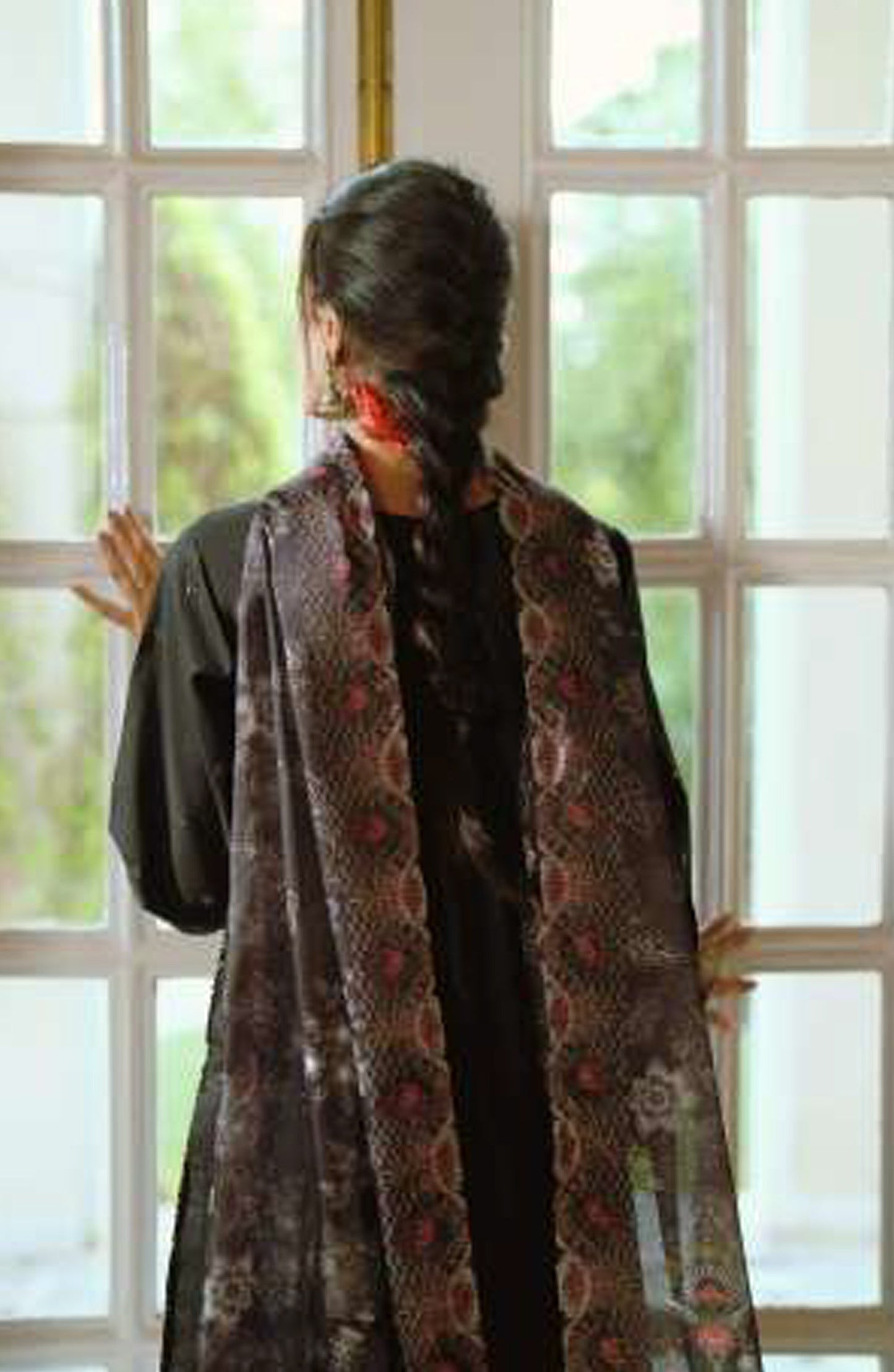 Sakoon by Casual Lite Embroidered Cotton Lawn Stitched 3 Piece Suit - Outfit-04 The Black - CL26SKN - Summer Collection